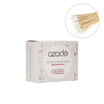 Azade bamboo μπατονέτες 200 τμχ τετράγωνο κουτί